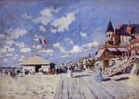 Monet, Claude Oscar - The Boardwalk on the Beach at Trouville